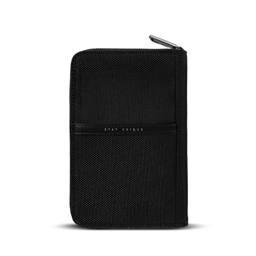 Passport Zip Wallet | Midnight Black