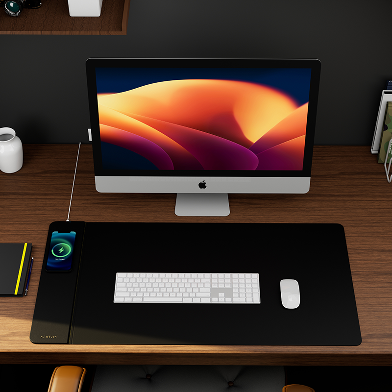 This Desk Mat With Wireless Charging Can Help Your Workstation